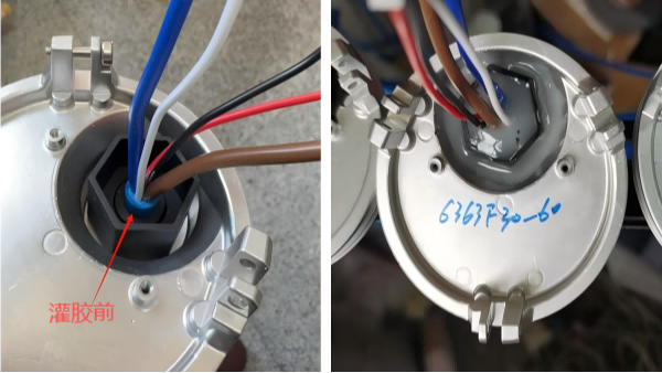 高強度（dù）環氧樹脂AB膠多芯導線灌膠（jiāo）防水案例應用