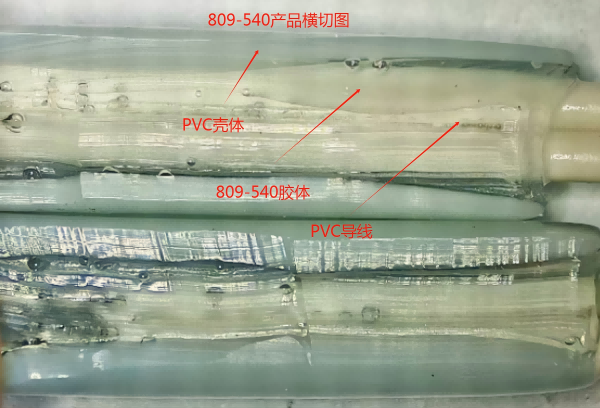 PVC電線灌膠 橫截麵圖